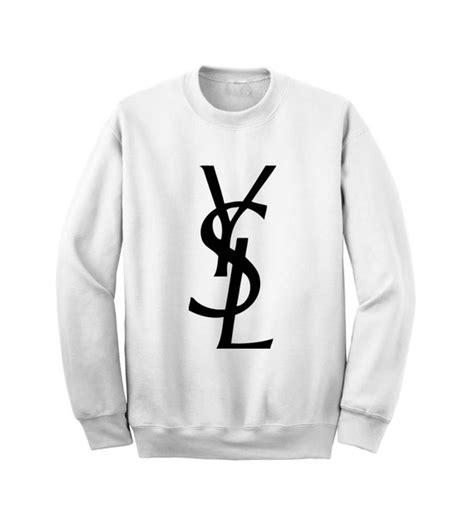 ysl white sweater|ysl sweatshirts for men.